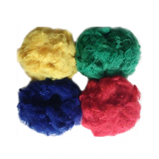 teinture de dope de fibres discontinues de polyester recyclé